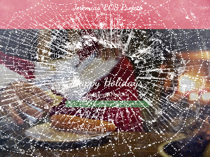 Website with Santa's hand reaching for a cookie